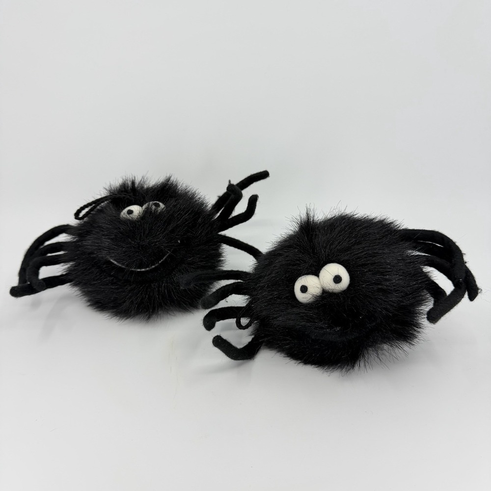 Bath and Body Works Set Of 2 Plush Halloween‎ Spiders VERY RARE